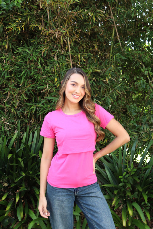 Camiseta Amapola fucsia